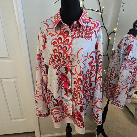 XL - Button up Blouse - EUC - Picture 1 of 2